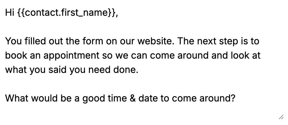 Automated Follow-up SMS